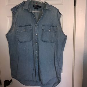 Vintage sleeveless‎ denim vest